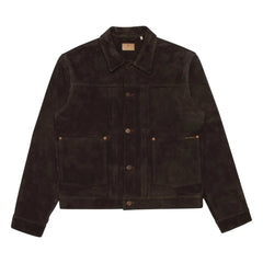 Nudie Jeans - Chaqueta de cuero de ante Dante II | Marrón oscuro