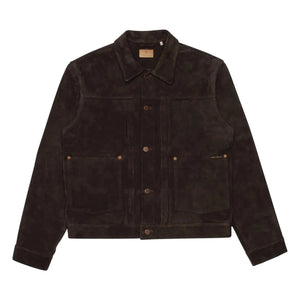 Nudie Jeans - Chaqueta de cuero de ante Dante II | Marrón oscuro
