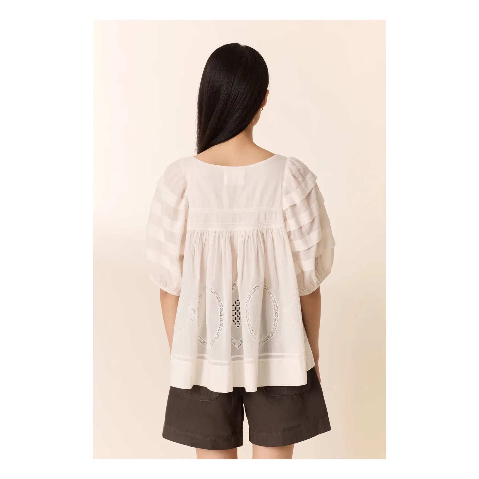 Leon & Harper - Blusa Cindie de Algodón Orgánico | Blanco