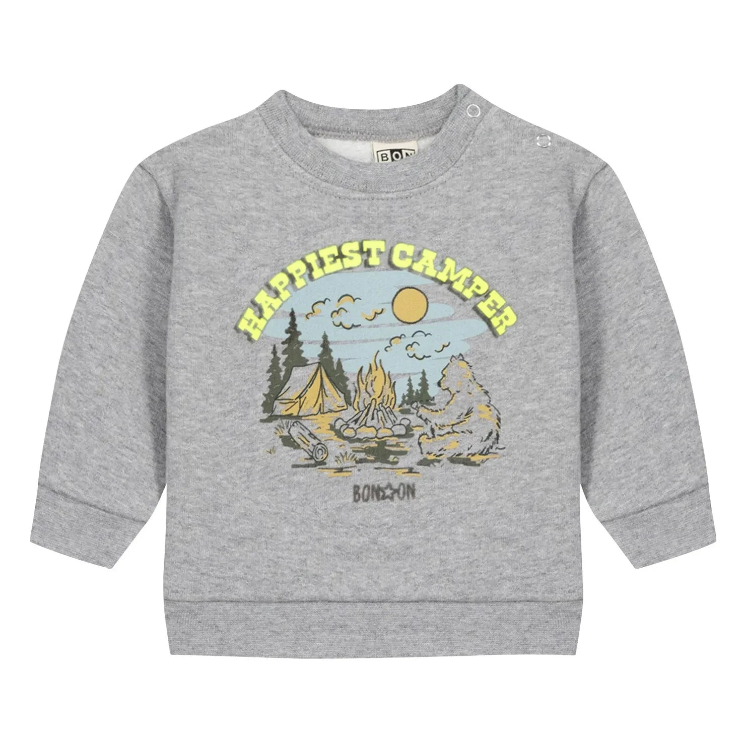 Bonton - Sweat Smily Happi | Heather grey