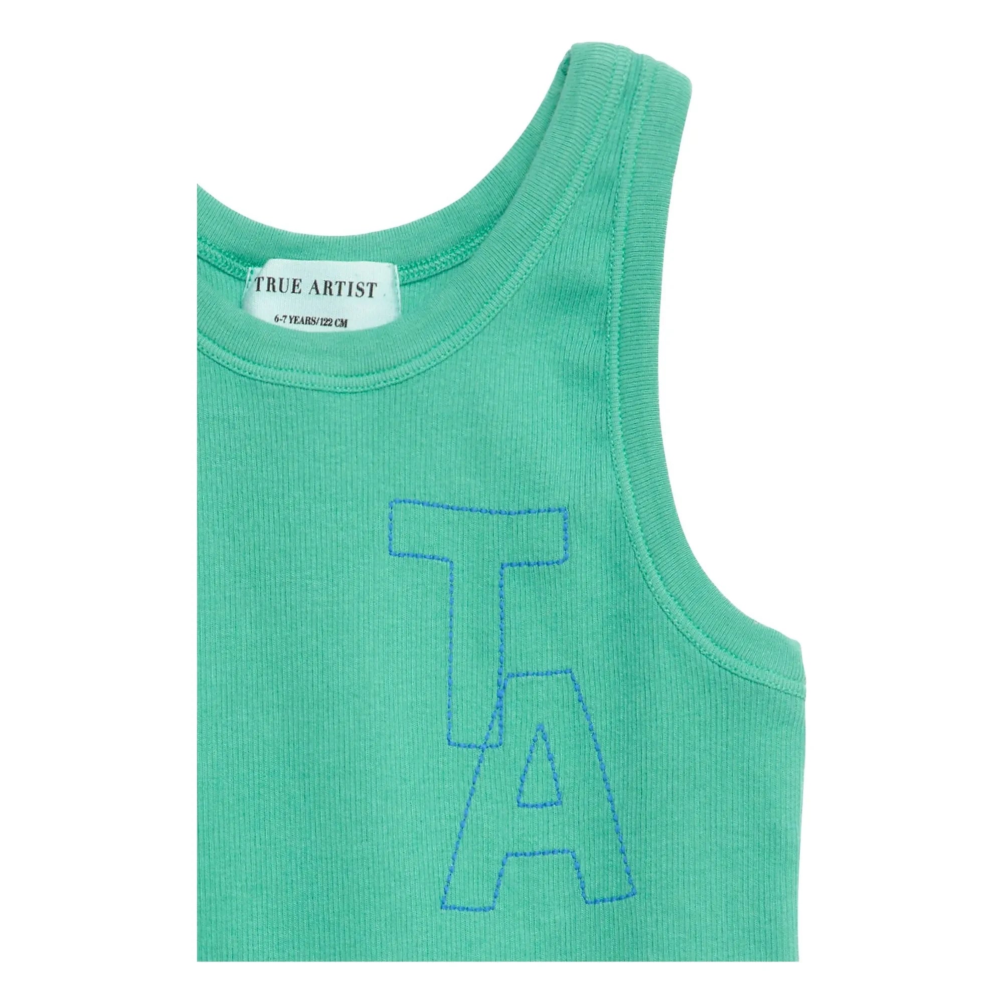 True Artist - Camiseta de tirantes acanalada n.º 20 | Verde