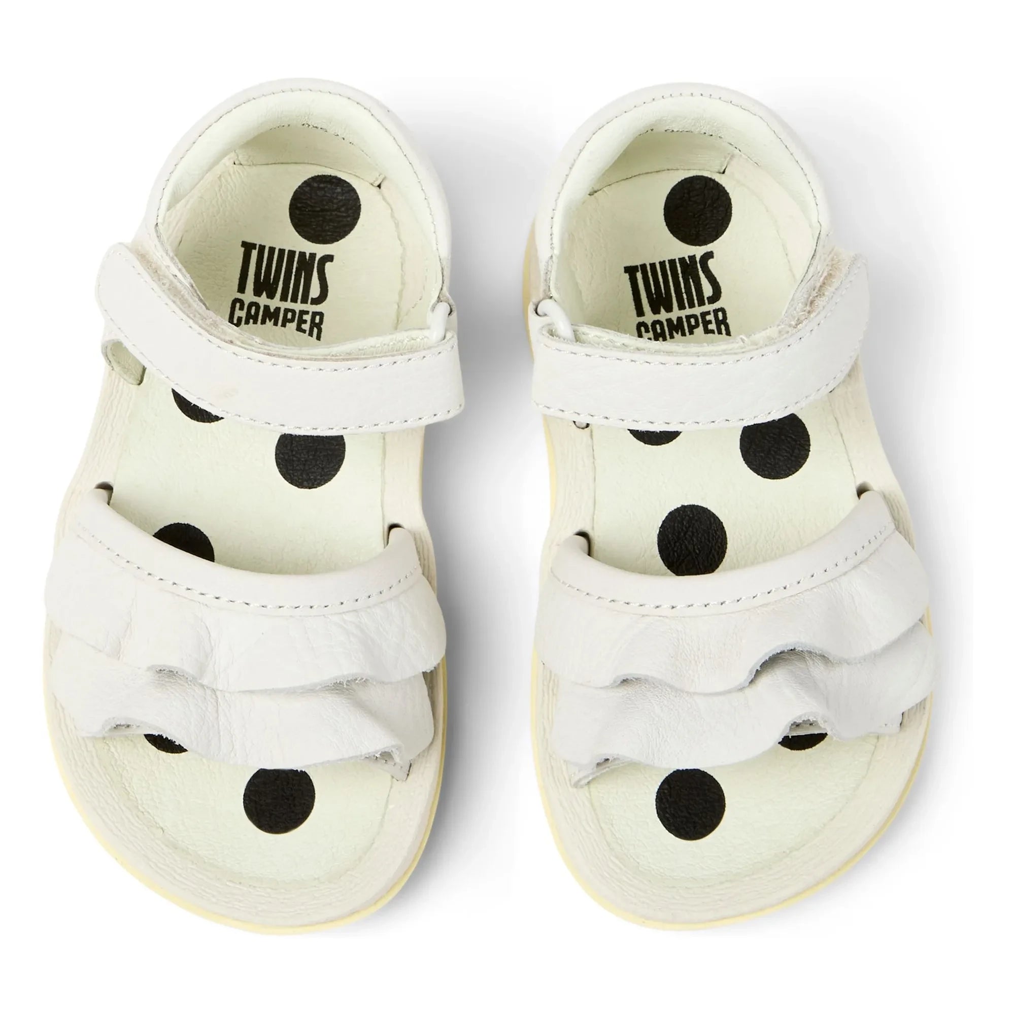 Camper - Sandalias con volantes Bicho Baby | Blanco