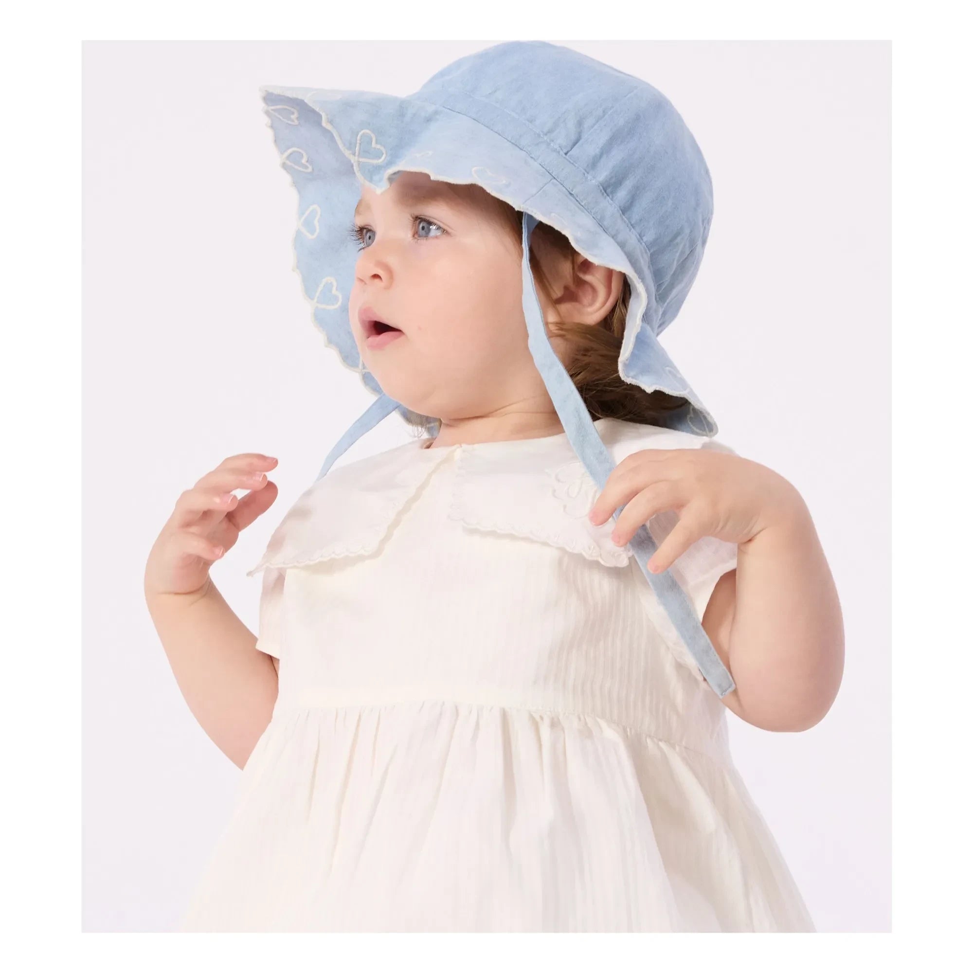 Petit Bateau - Capelina chambray Bebé | Azul claro