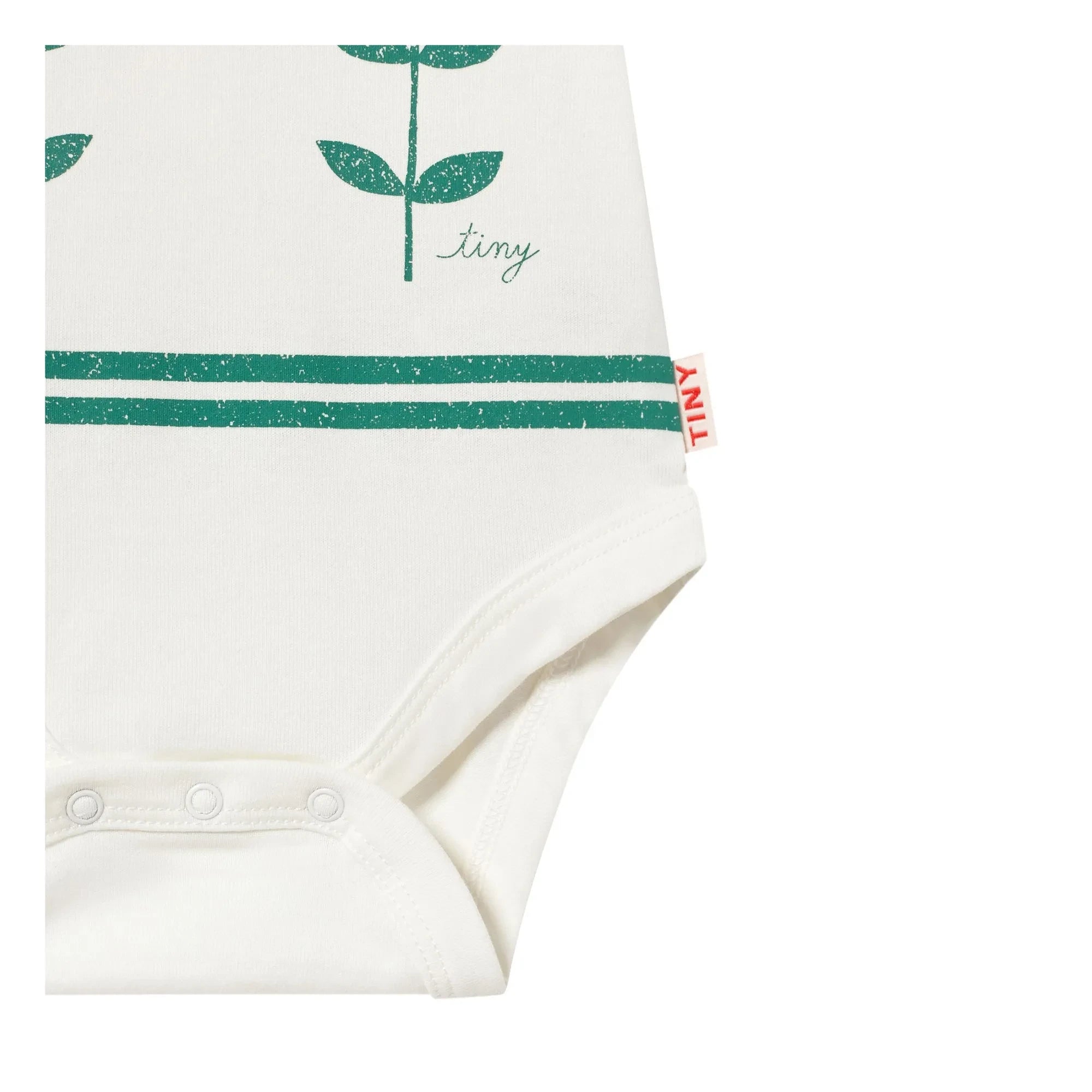 Tinycottons - Body Rosas de Algodón Orgánico | Blanco