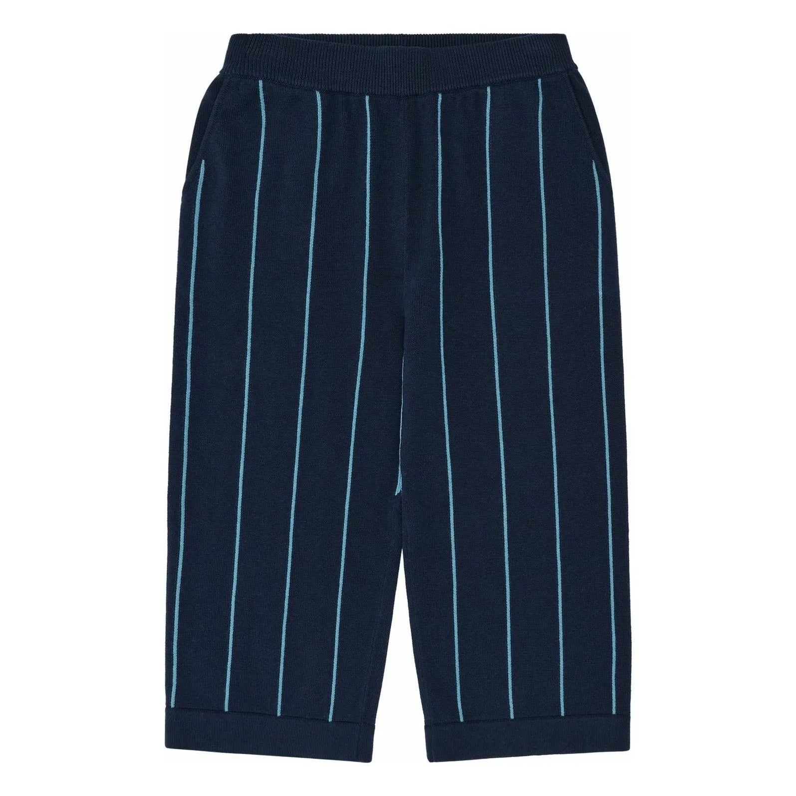 FUB - Pantalones Rayas Punto Extra Fino Algodón Orgánico | Azul Marino