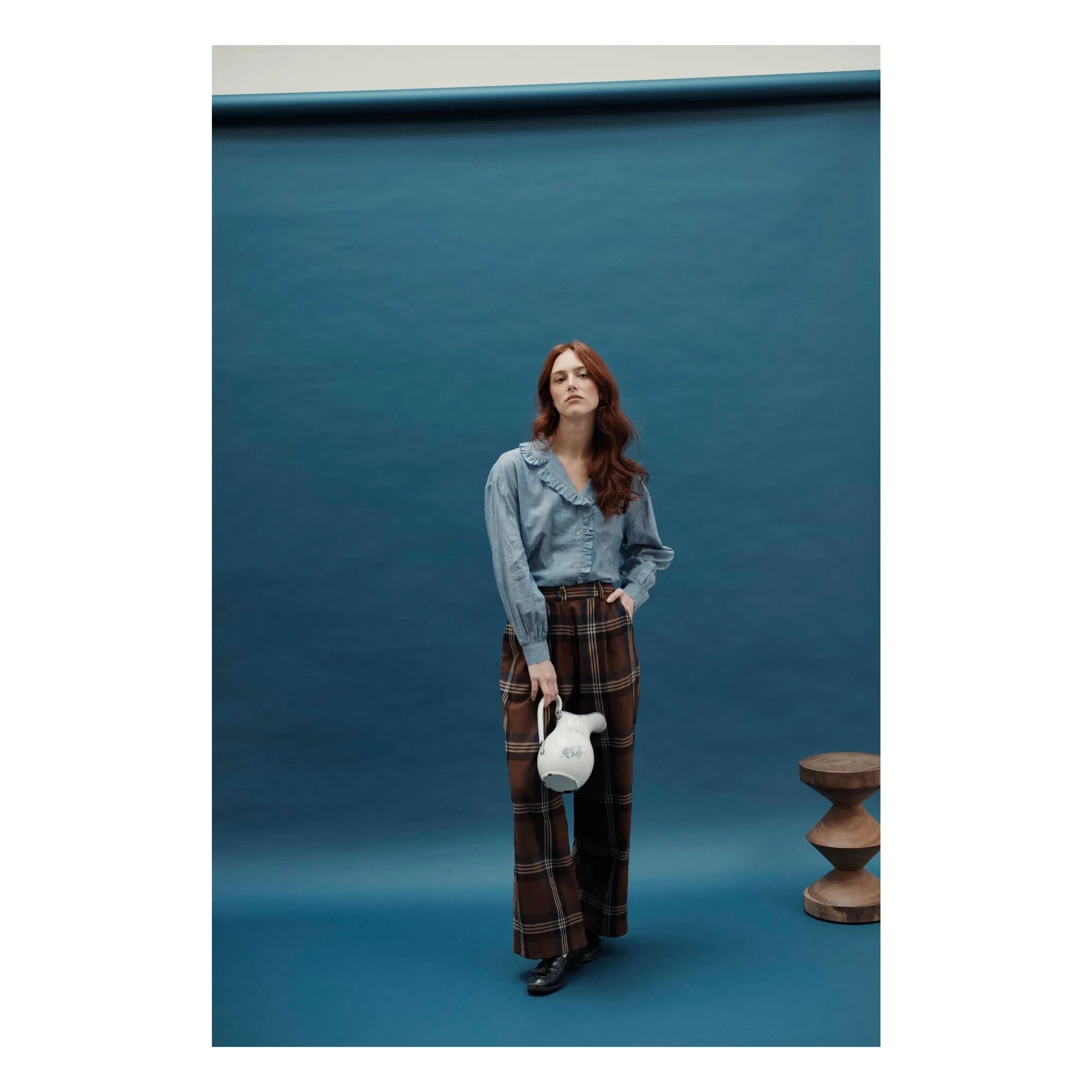 Emile et Ida - Célia Chambray Bluz | Mavi