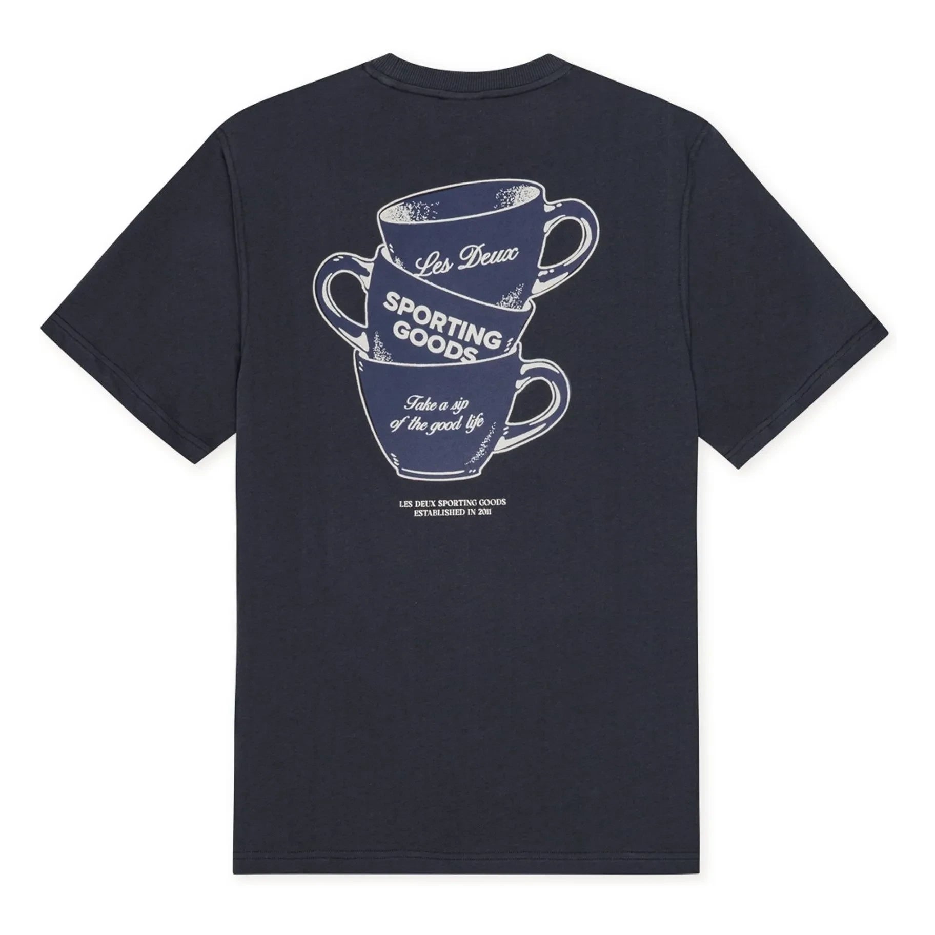 Les Deux - Camiseta de algodón Ben Artist | Azul oscuro
