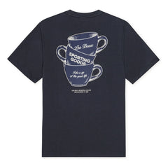 Les Deux - Camiseta de algodón Ben Artist | Azul oscuro