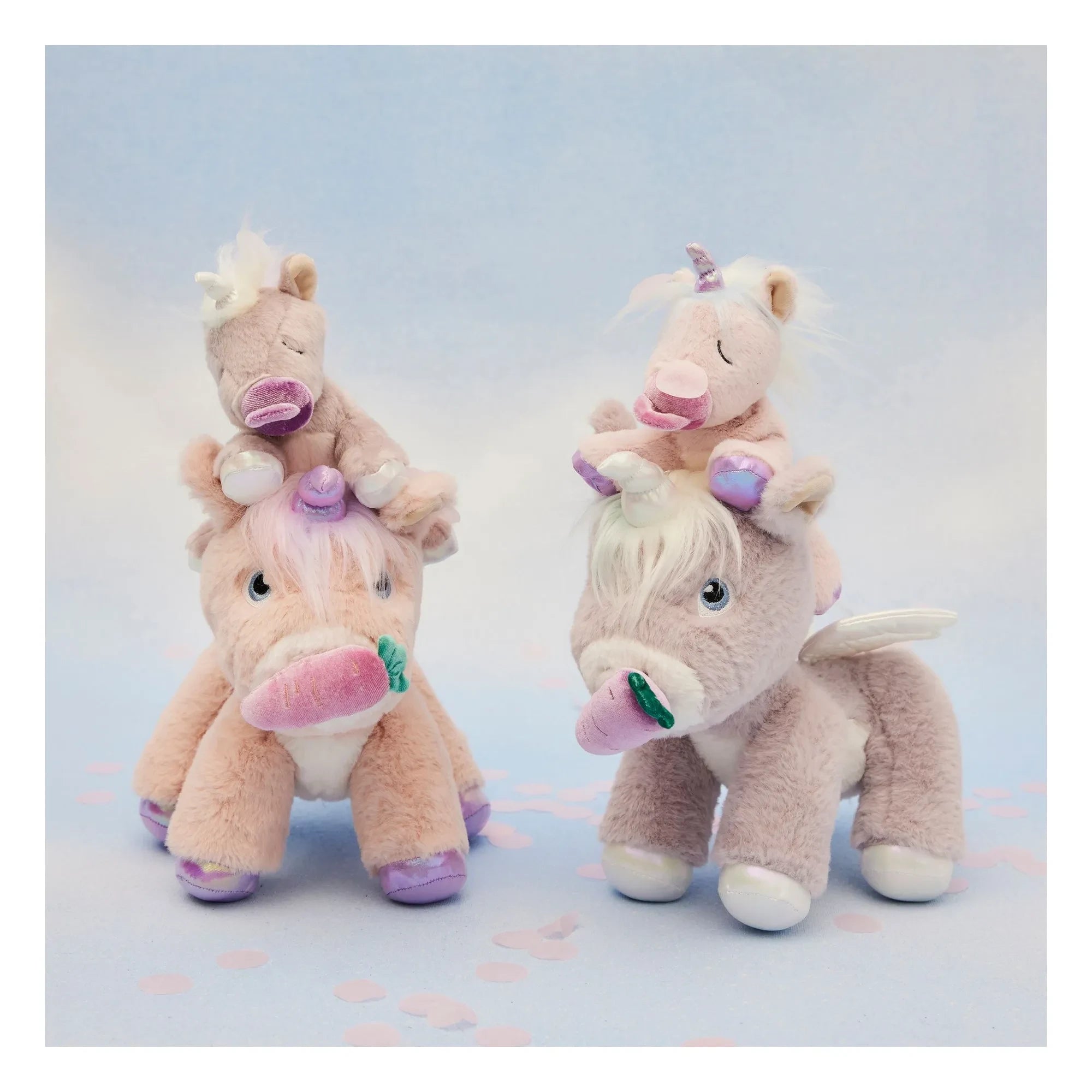 Olli Ella - Peluche de unicornio brillante | Rosa