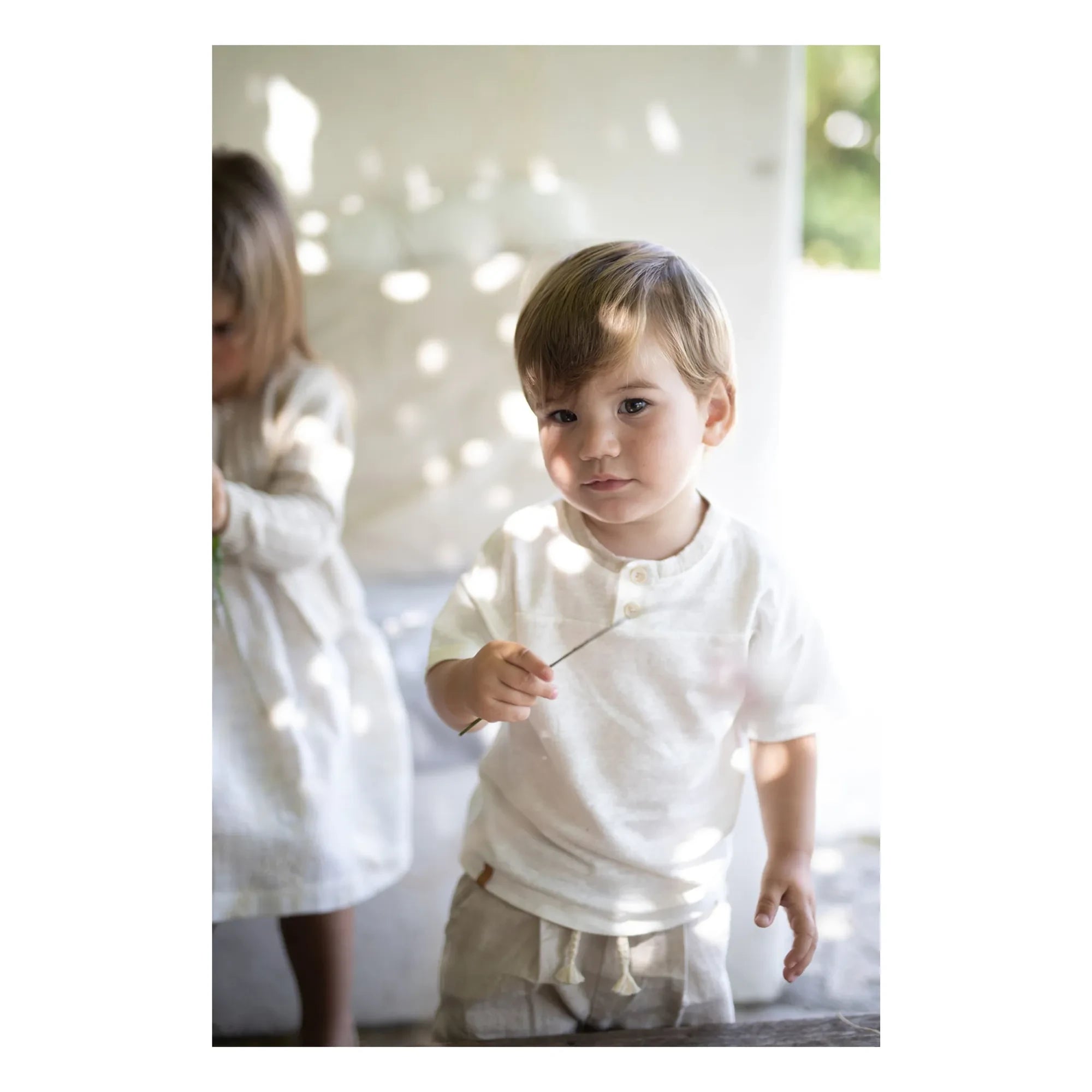 1+ in the family - Ordis Camiseta de Lino | Blanca
