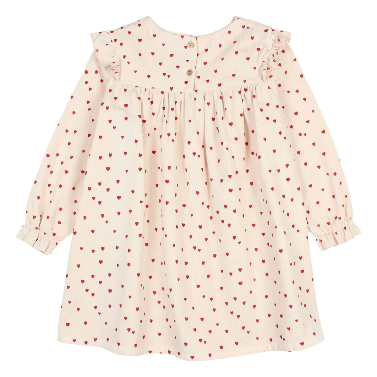 Búho - Vestido Mini con Volantes y Corazones | Rosado Claro