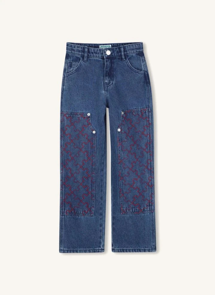 Kenzo - Jean bordado Puzzle | Azul