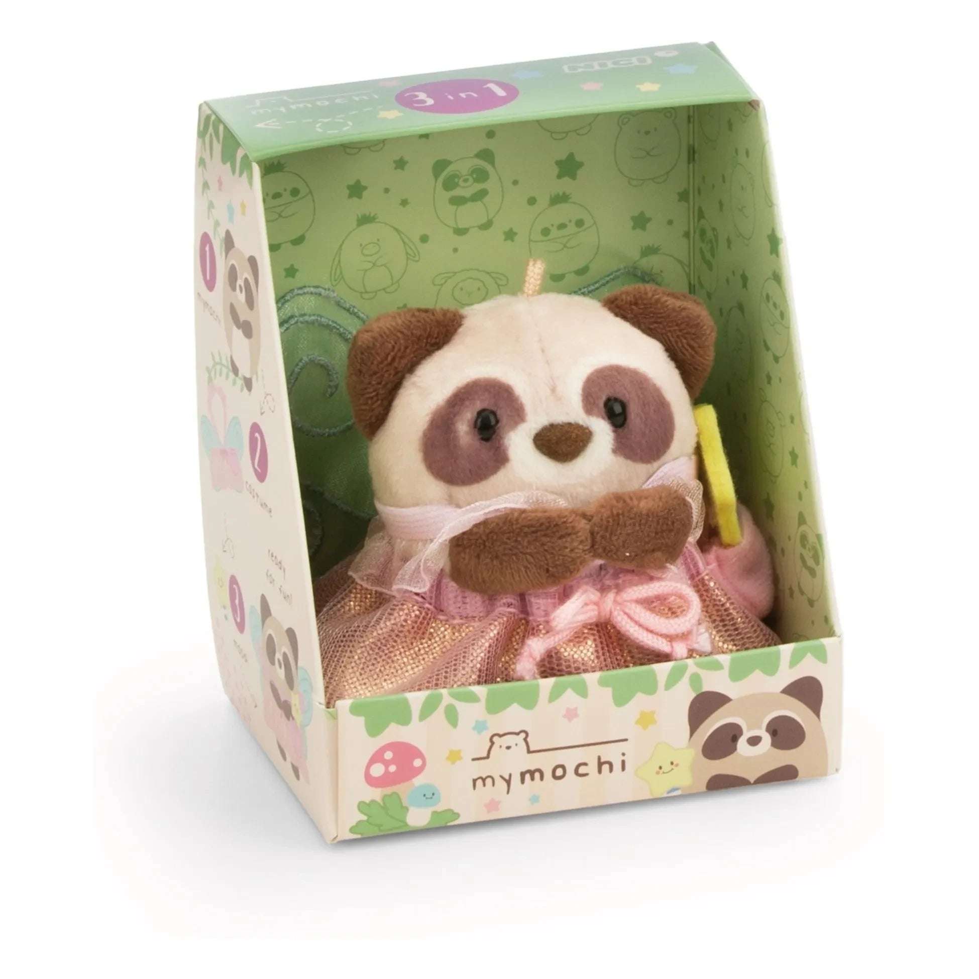 Nici - Peluche de mapache Rakuma de hadas | Rosa