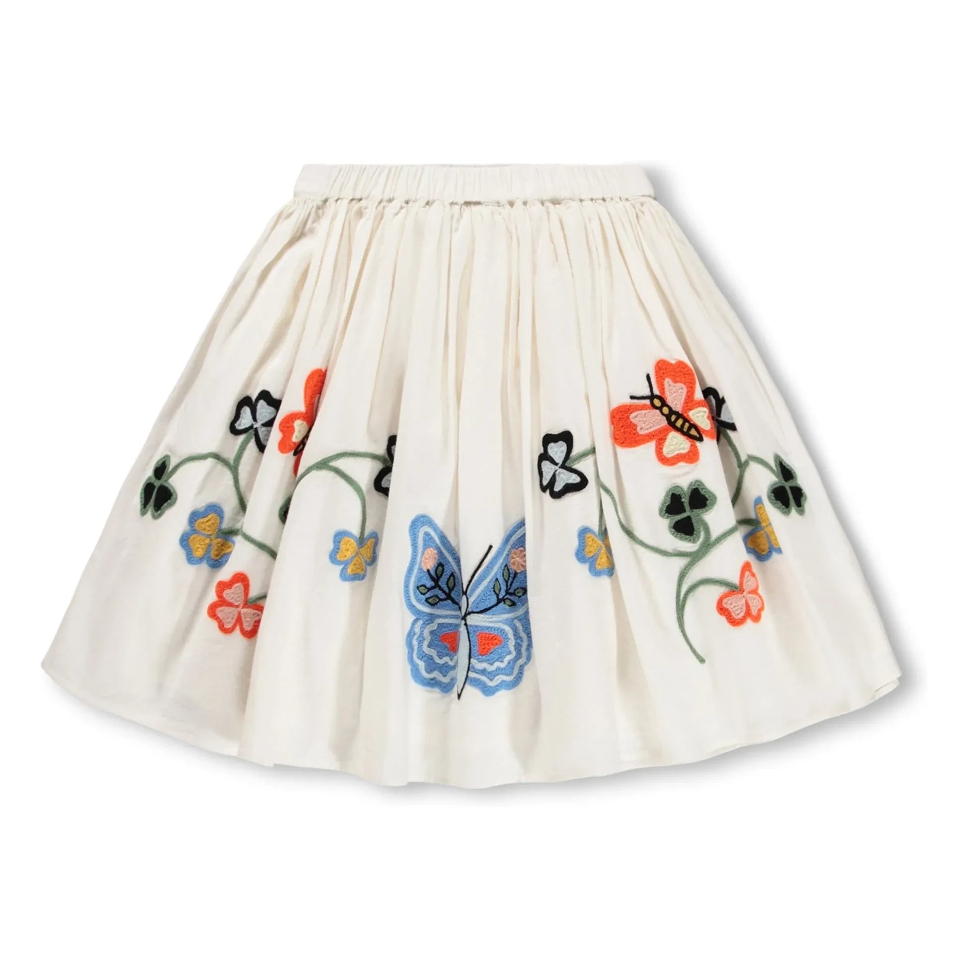 Molo - Falda de algodón orgánico Bonnie Butterflies | Marfil