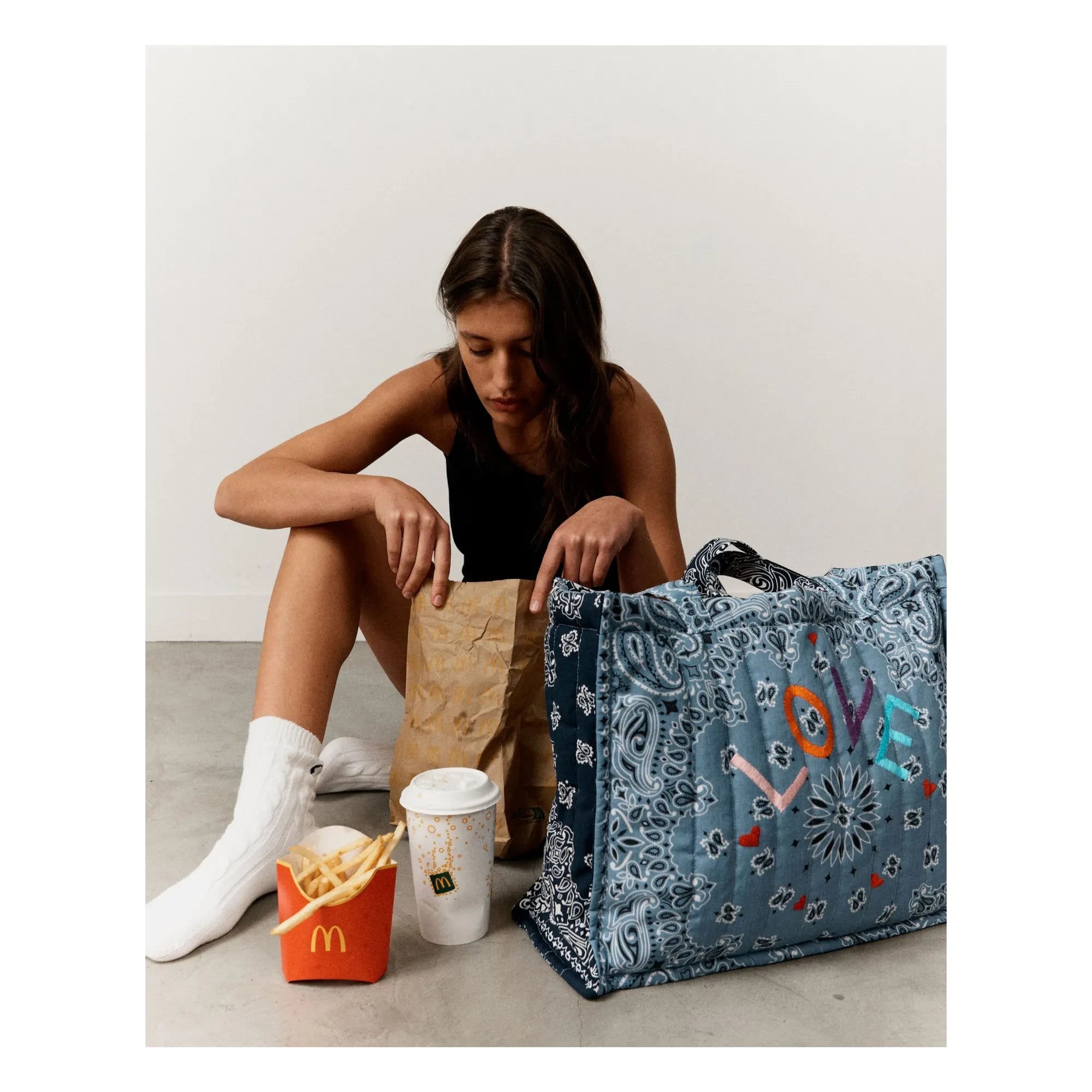 Llámalo por tu nombre - Matelassé Love Bolso Maxi | Azul