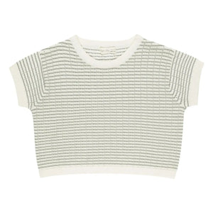 Rylee + Cru - Camiseta de rayas cortas | Marfil