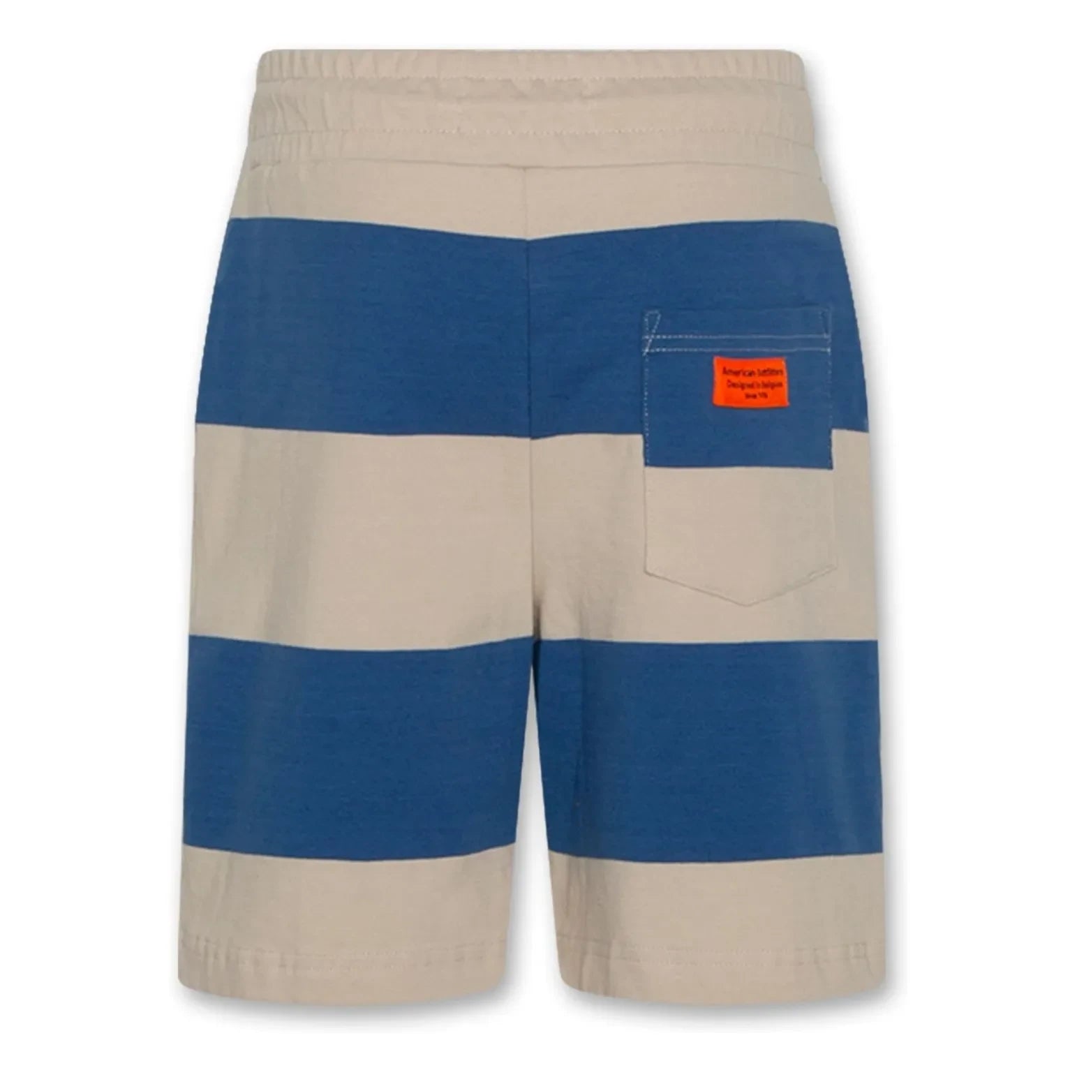 AO76 - Pantalón corto Eliot de algodón reciclado a rayas | Azul