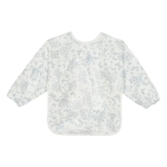 Tartine et Chocolat - Babero con mangas estampado Toile de Jouy | Gris