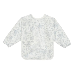 Tartine et Chocolat - Babero con mangas estampado Toile de Jouy | Gris