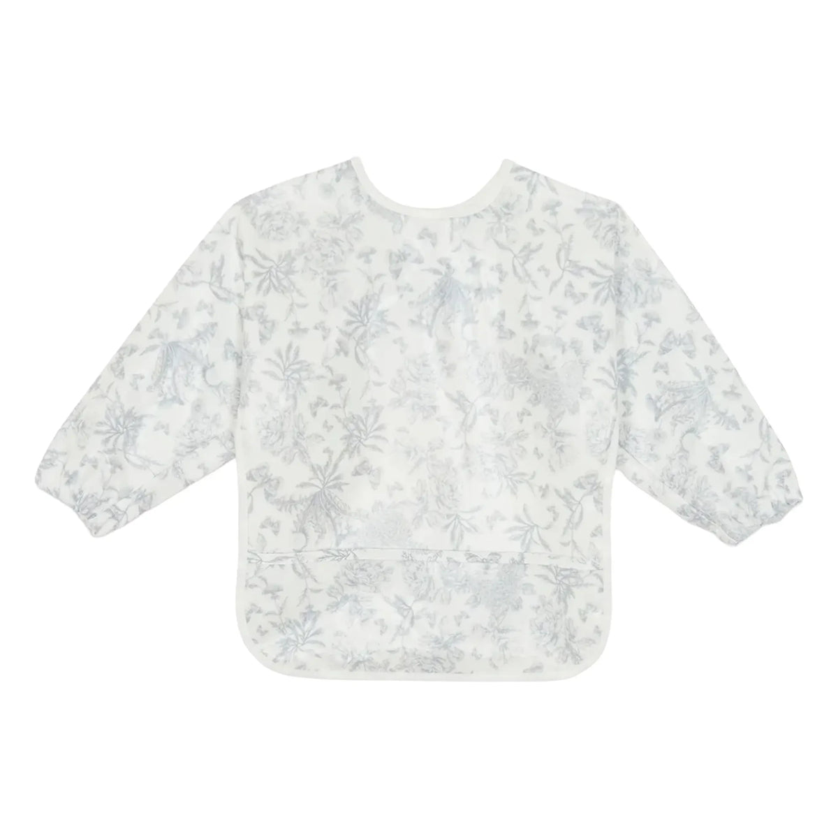 Tartine et Chocolat - Babero con mangas estampado Toile de Jouy | Gris