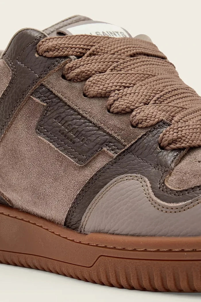 AllSaints Regan Plus Zapatilla Deportiva de Cuero de Perfil Bajo para Hombre