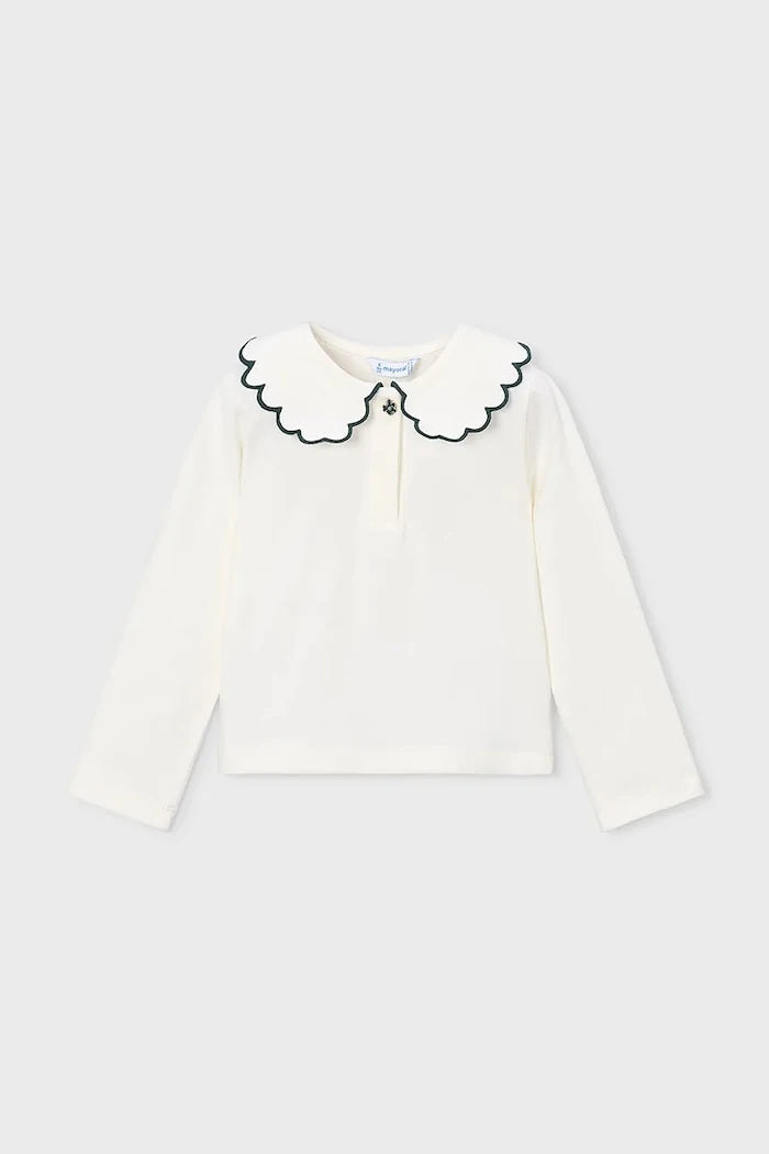 Blusa infantil Mayoral de algodón y elastano