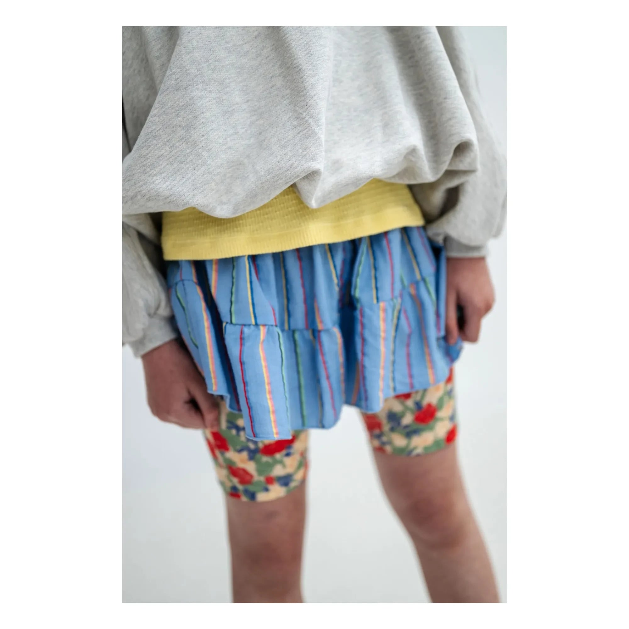 Repose AMS - Pantalón corto de ciclista con estampado floral de fibra reciclada | Amarillo pálido