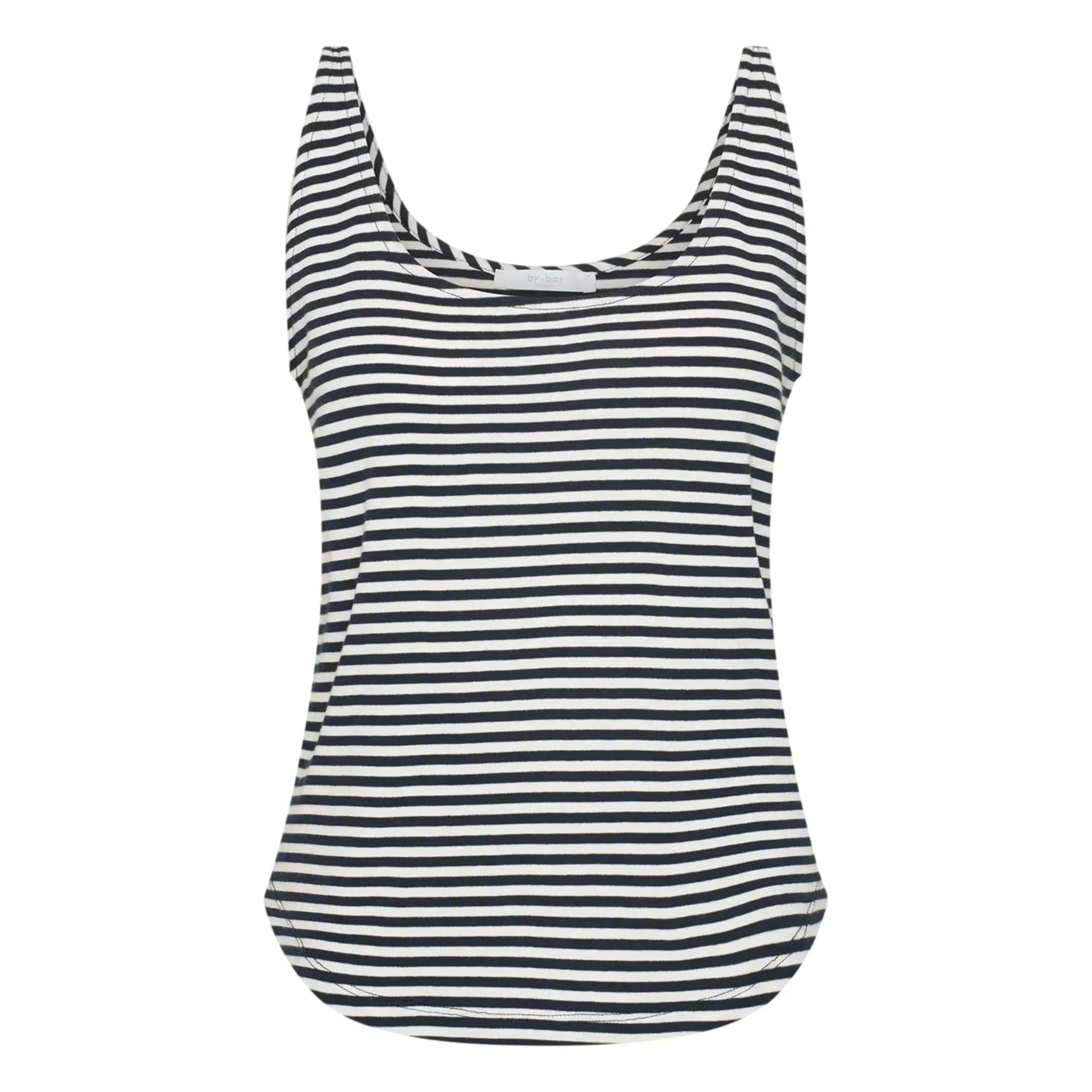 By Bar - Camiseta de tirantes de algodón a rayas | Azul marino