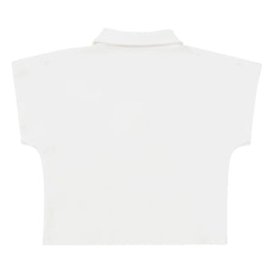 Donsje - Top Ivelle Claudine con cuello | Blanco