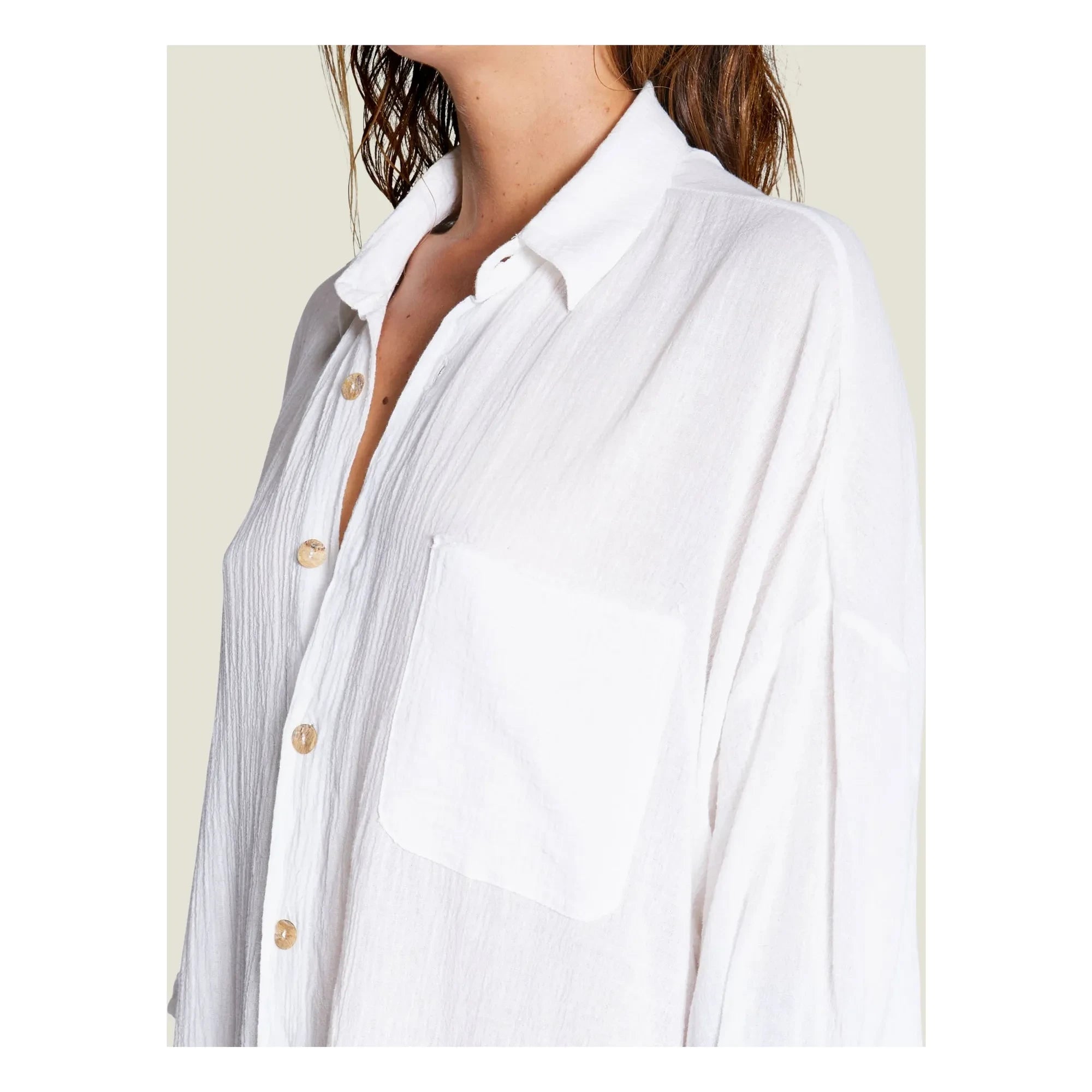 Maison Saint Julien - Vestido de gasa de algodón Mykonos | Crudo