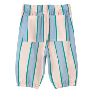 Tinycottons - Pantalones Rayas Popelín | Rosa Pastel