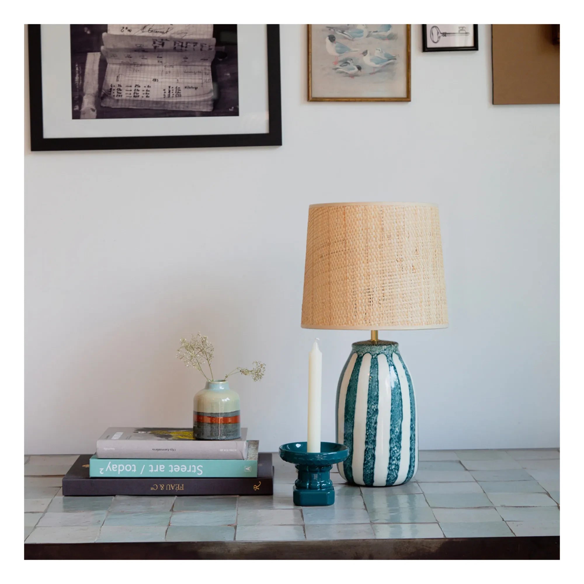 Maison Sarah Lavoine - Lámpara de mesa Palmaria | Sarah Azul