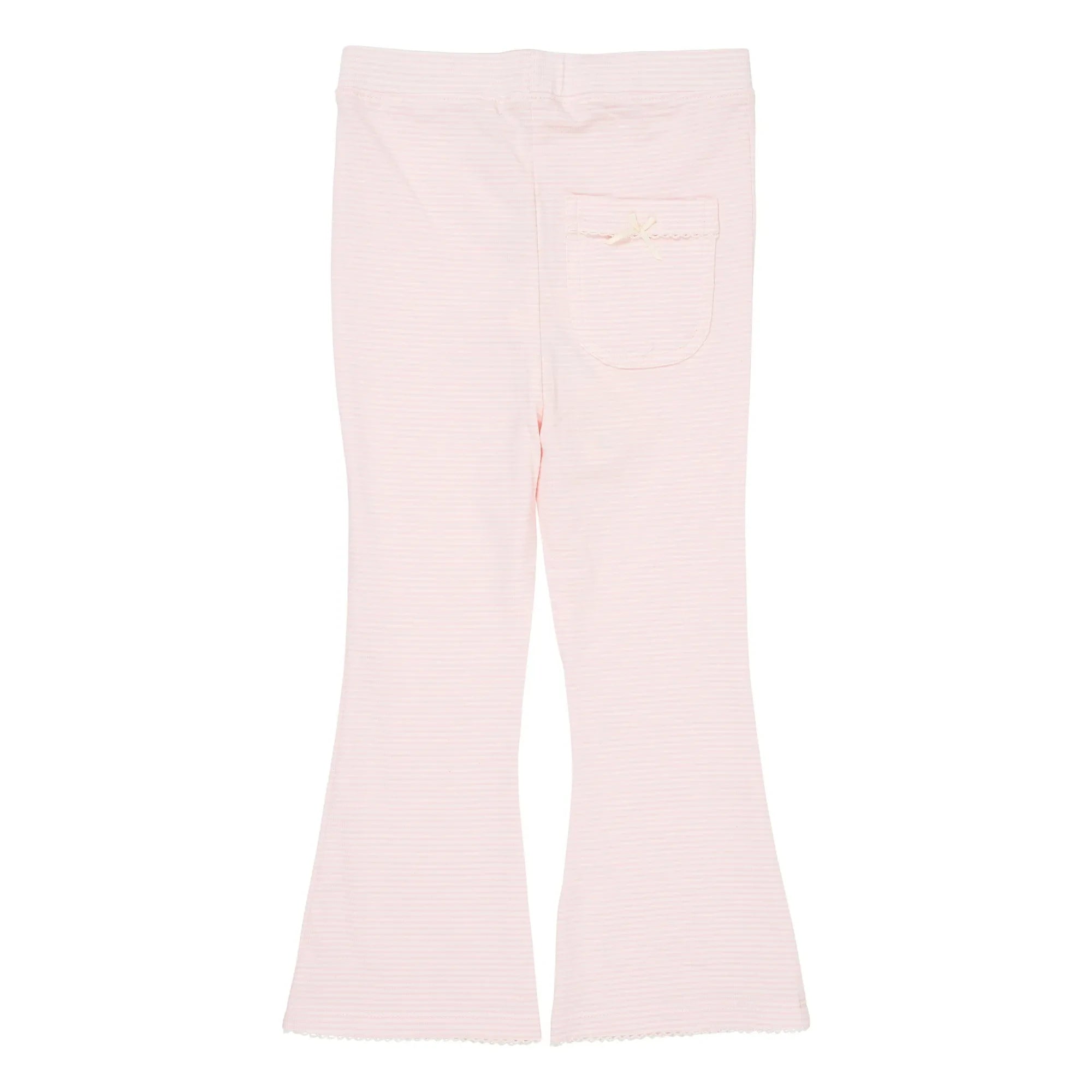 Copenhagen Colors - Pantalón de pernera recta de algodón orgánico a rayas | Rosa empolvado