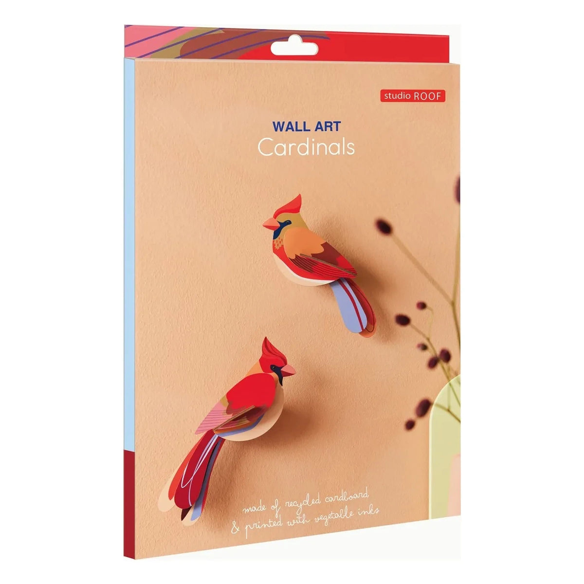 Studio Roof - Adornos de pared Cardenales - Set de 2 | Rojo