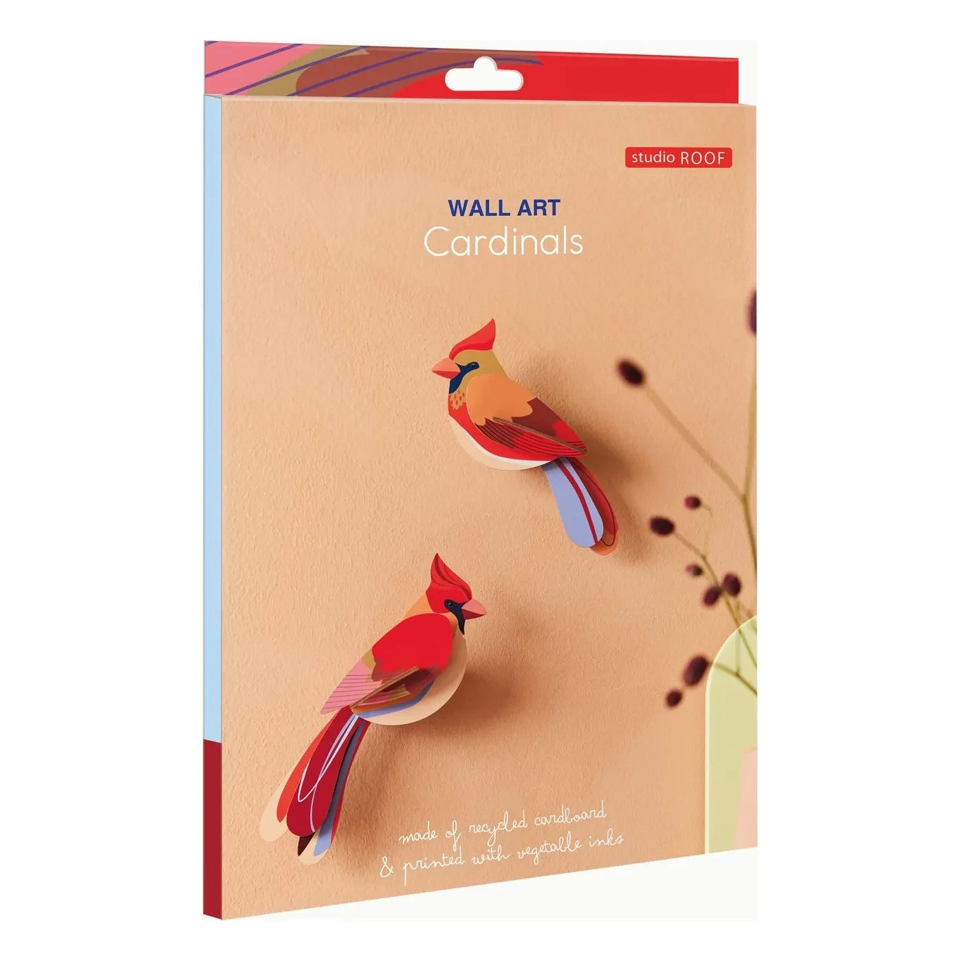 Studio Roof - Adornos de pared Cardenales - Set de 2 | Rojo