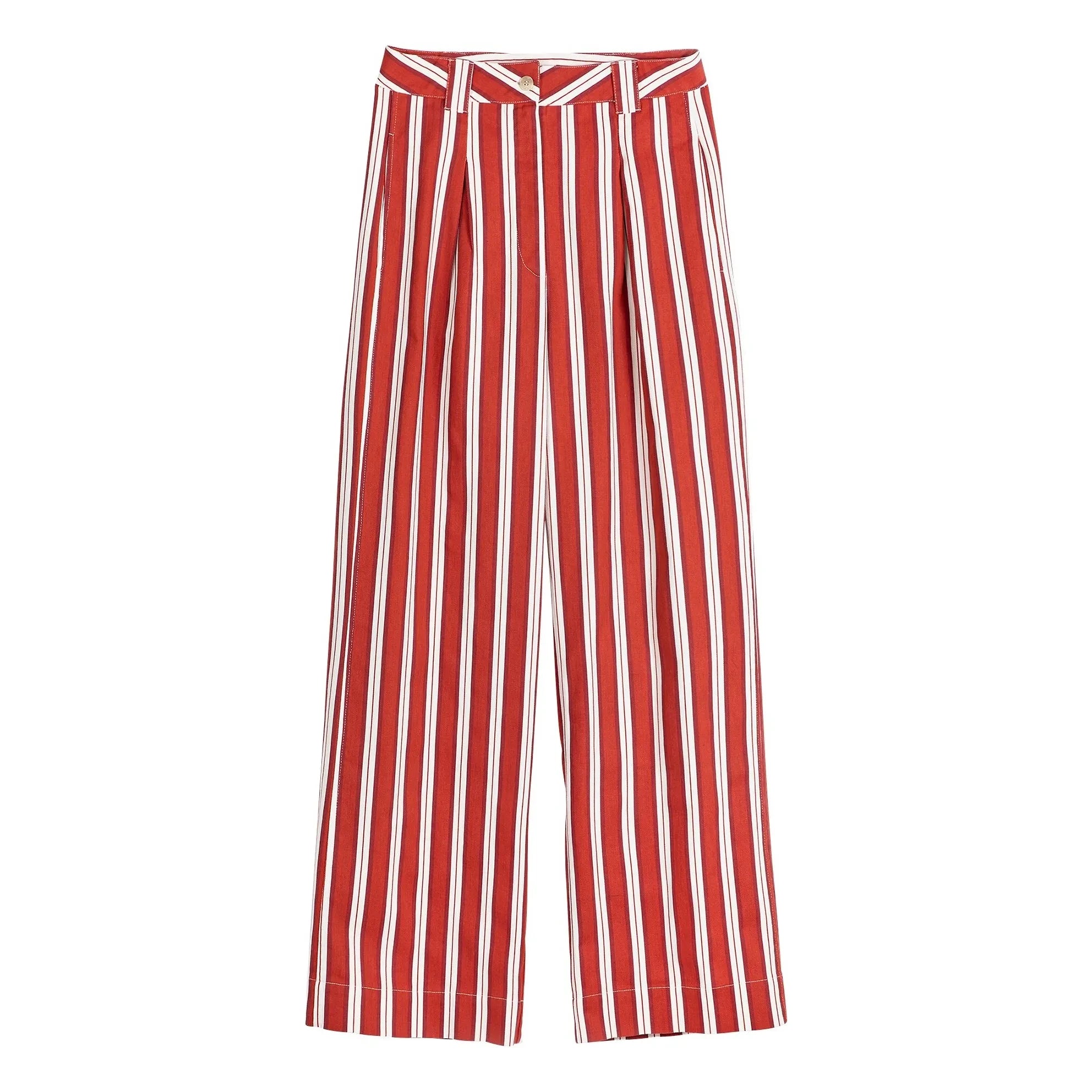 Bobo Choses - Pantalones de rayas de algodón | Rojo