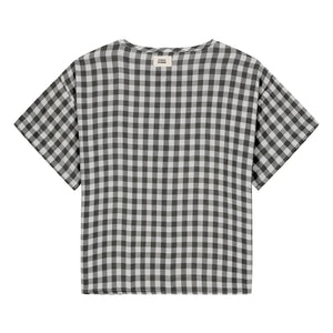 Studio Bohème - Thelma Vichy Blusa Gasa de Algodón Orgánico | Negro