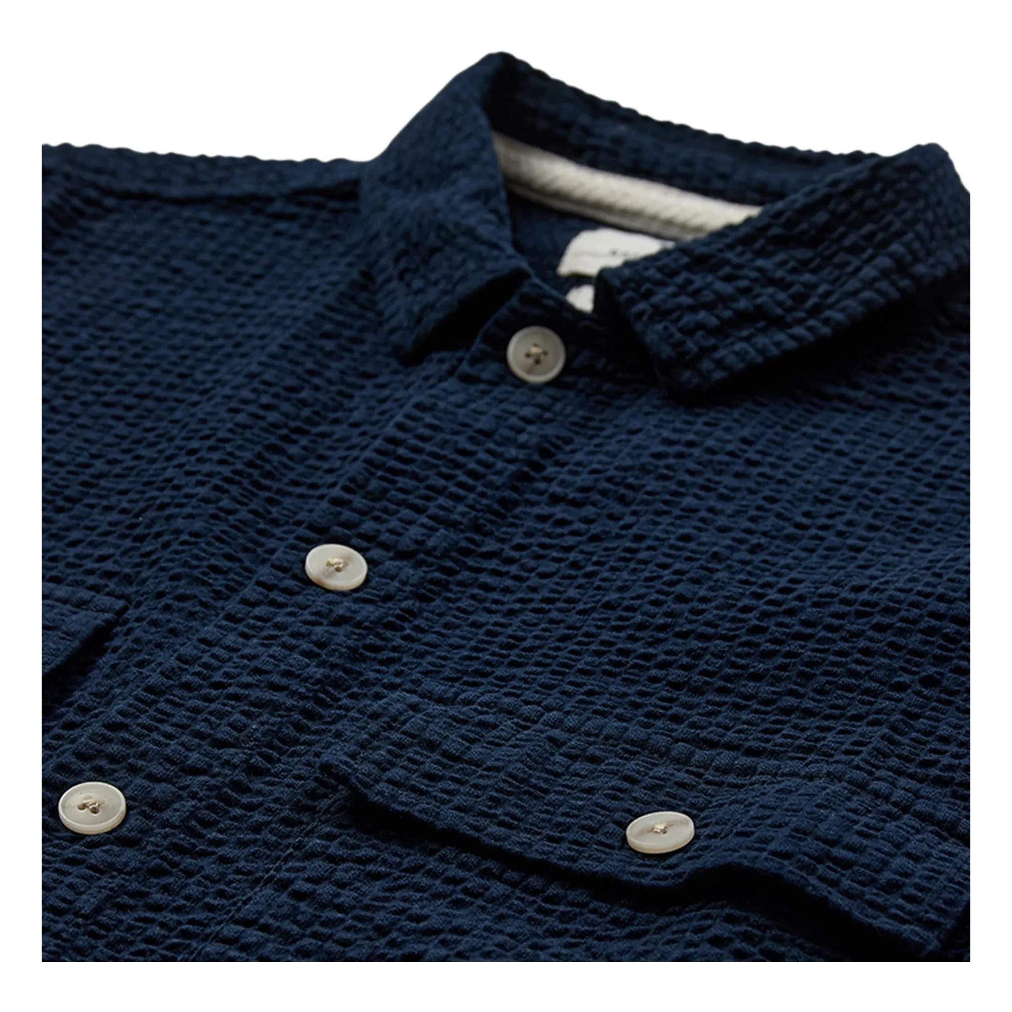 Anerkjendt - Camisa Akotto Seersucker | Azul marino