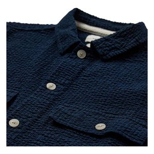 Anerkjendt - Camisa Akotto Seersucker | Azul marino