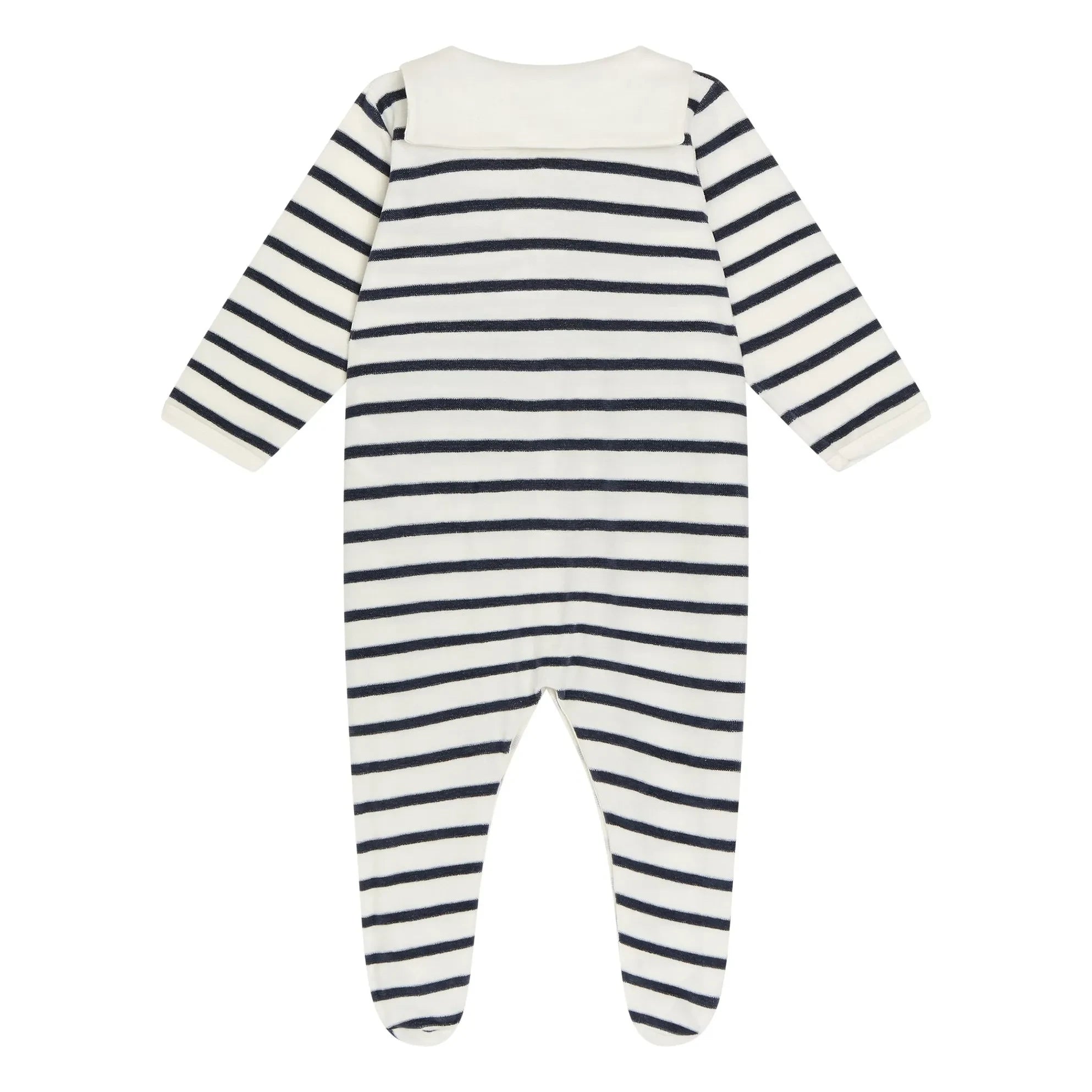 Petit Bateau - Pijama de dormir de algodón orgánico estilo marinero | Blanco