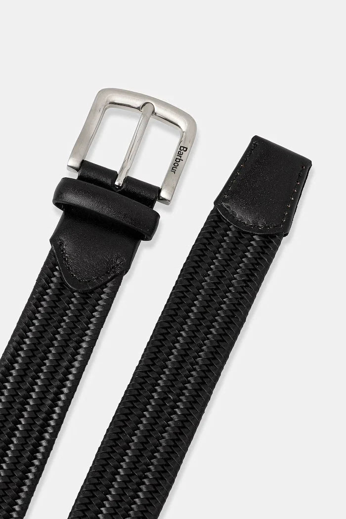 Cinturón trenzado de cuero para hombre Barbour