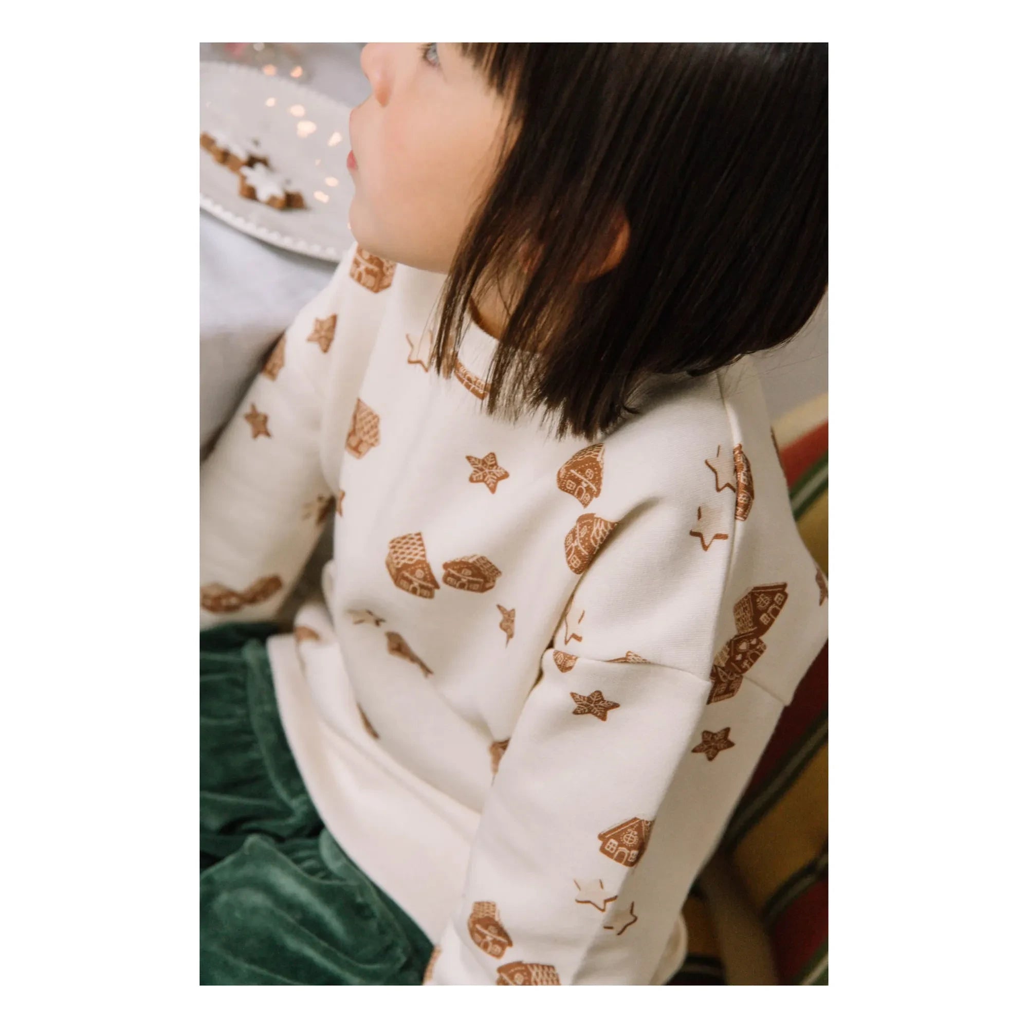 Studio Bohème - Noel Ayısı Sweatshirt Organik Pamuk | Ecru