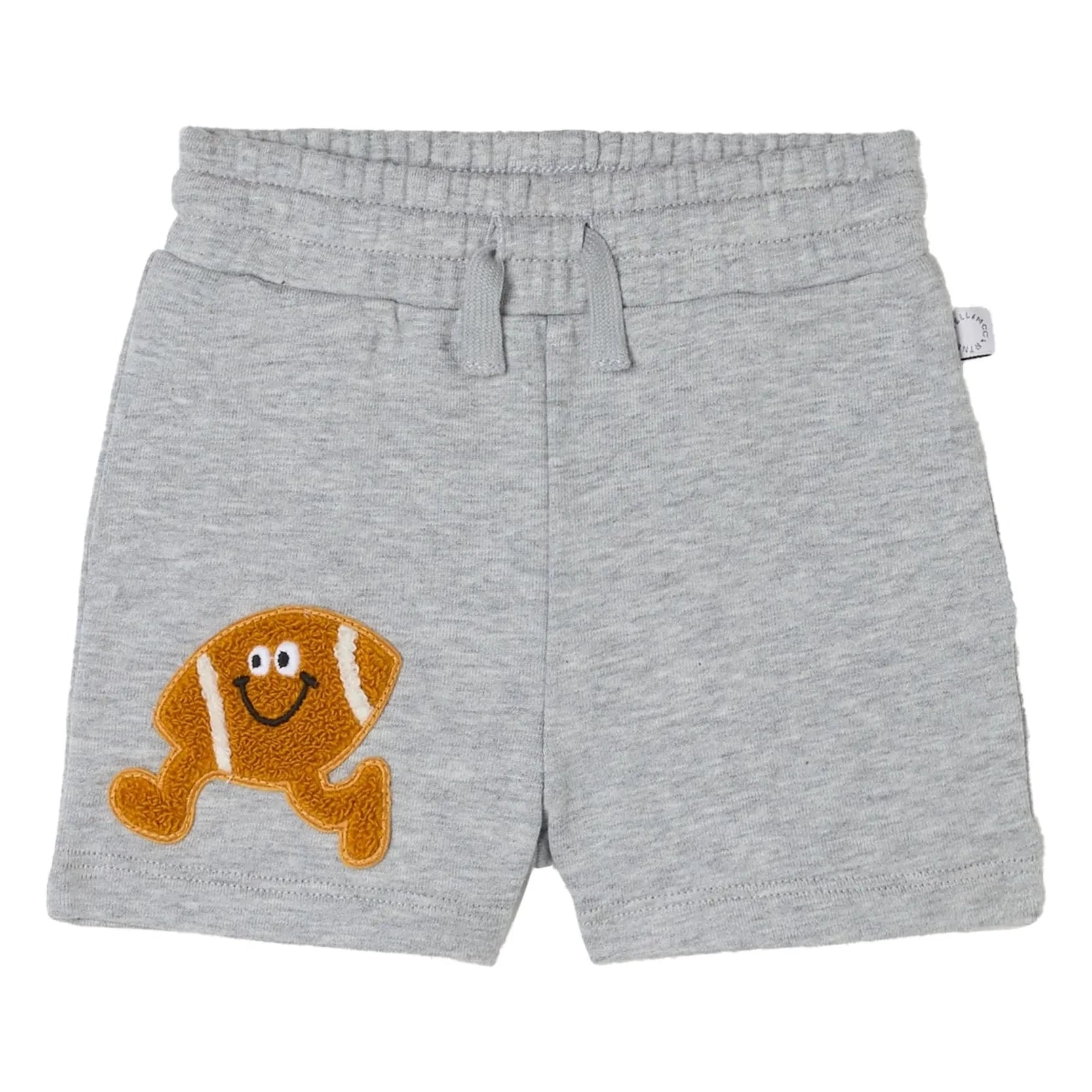 Stella McCartney Kids - Pantalón corto de rugby gris jaspeado