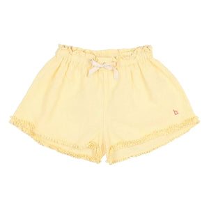 Búho - Short con volantes de algodón orgánico | Amarillo