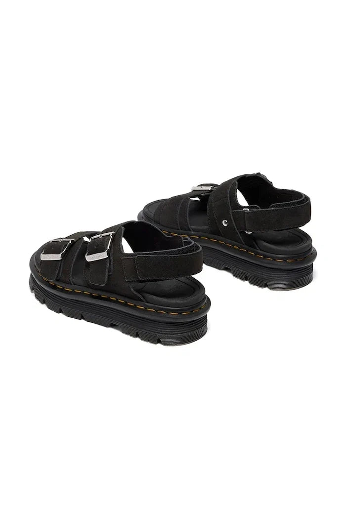 Sandalia de plataforma de ante para mujer Dr. Martens modelo ZebZag