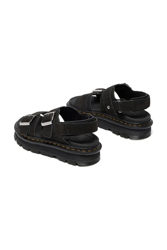 Sandalia de plataforma de ante para mujer Dr. Martens modelo ZebZag