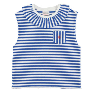 Sisters Department - Top deportivo Mathilde algodón orgánico rayado | Azul
