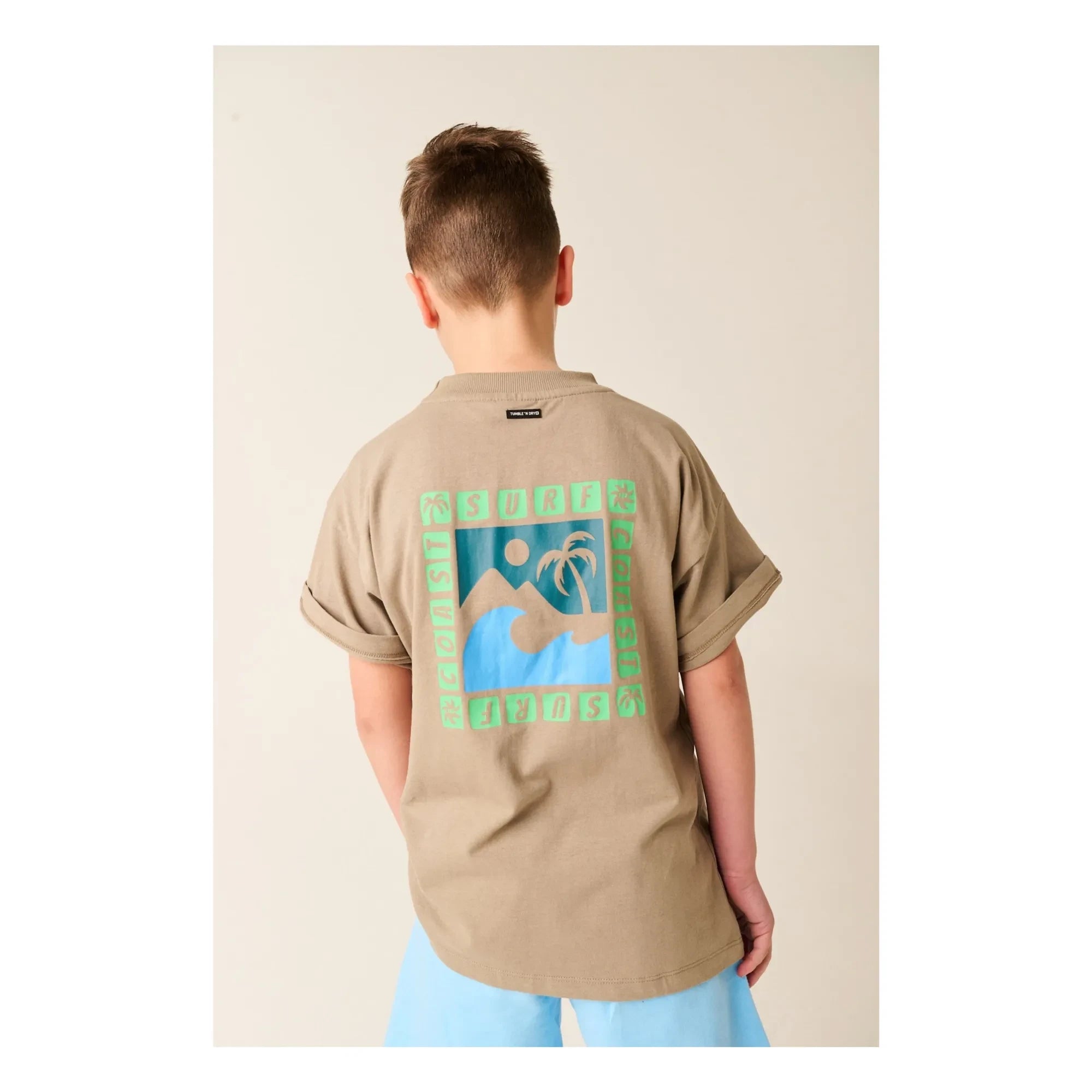 Tumble N'Dry - Islas Salomón Camiseta extragrande de algodón reciclado | Marrón arena