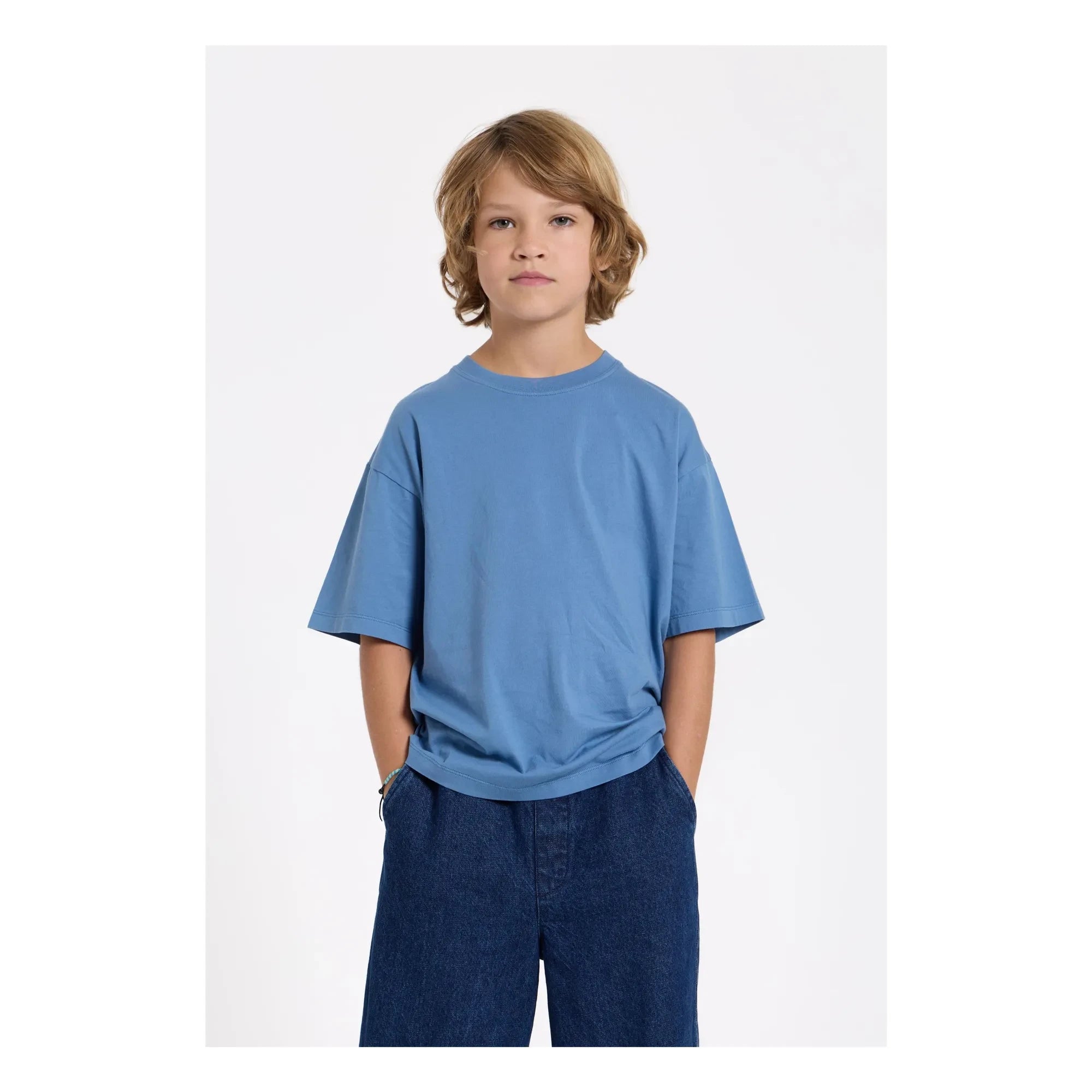 Smallable Kid - Camiseta de Algodón Orgánico Nils | Azul