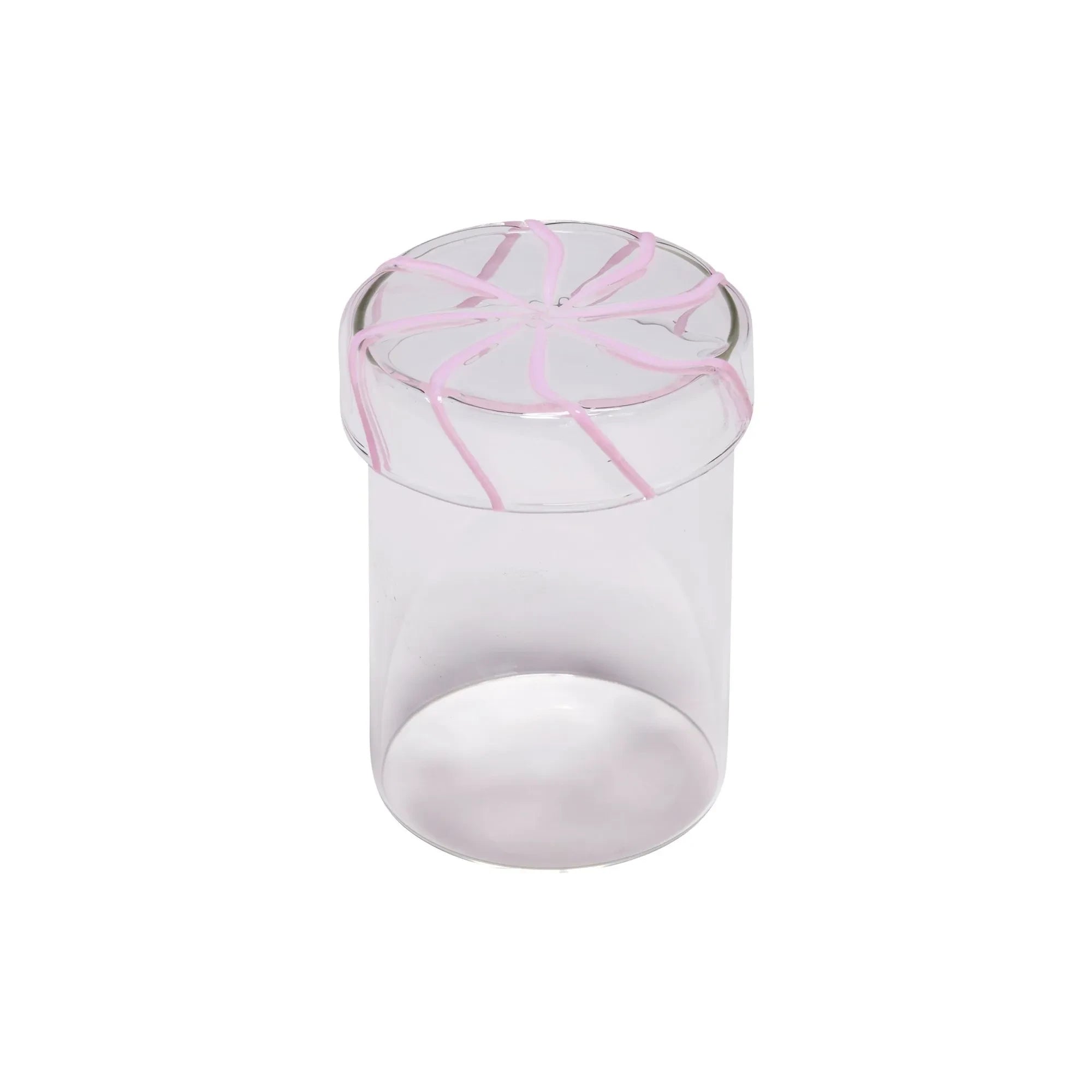 Hübsch - Joyero de cristal rosa
